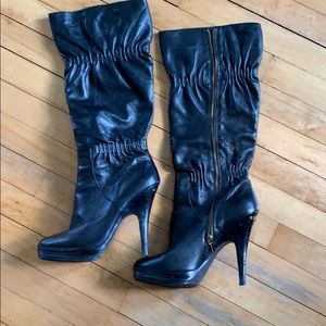 Michael Kors black leather boots
